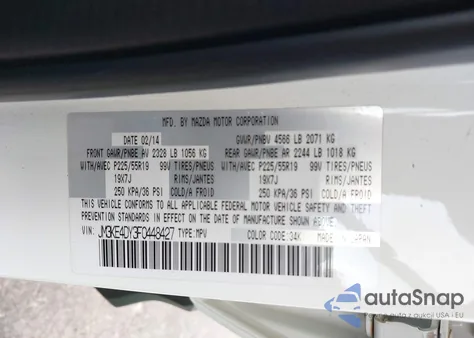 2015 Mazda Cx-5 Grand Touring from USA, damaged, VIN JM3KE4DY3F0448427